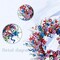 22-inch July 4th Patriotic Wreath Independence Day Front Door Wreath Handcrafted red White Blue Star Candy Spiral Decoration Memorial Day Indoor Outdoor Decoration